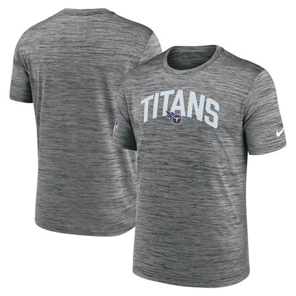 Men's Tennessee Titans Gray Sideline Velocity Stack Performance T-Shirt